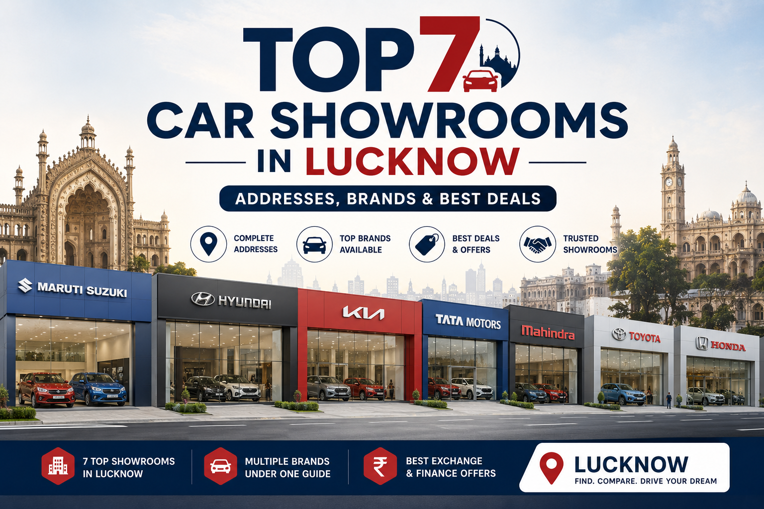 Top 7 Car Showrooms in Lucknow — Addresses, Brands & Best Deals